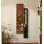 Décoration murale verticale à DEL avec de la verdure artificielle et du rotin-931208869