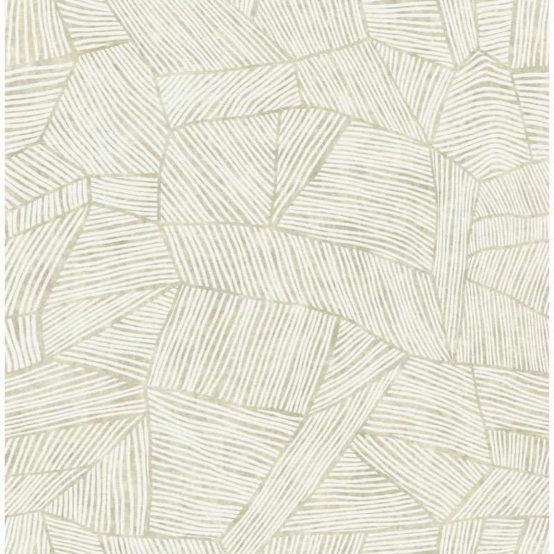 Aldabra Geometric Wallpaper Roll, Taupe