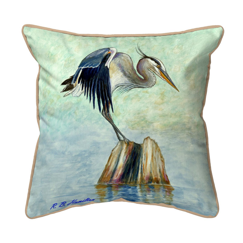  Housse et insert de coussin extérieur carré Balancing Heron