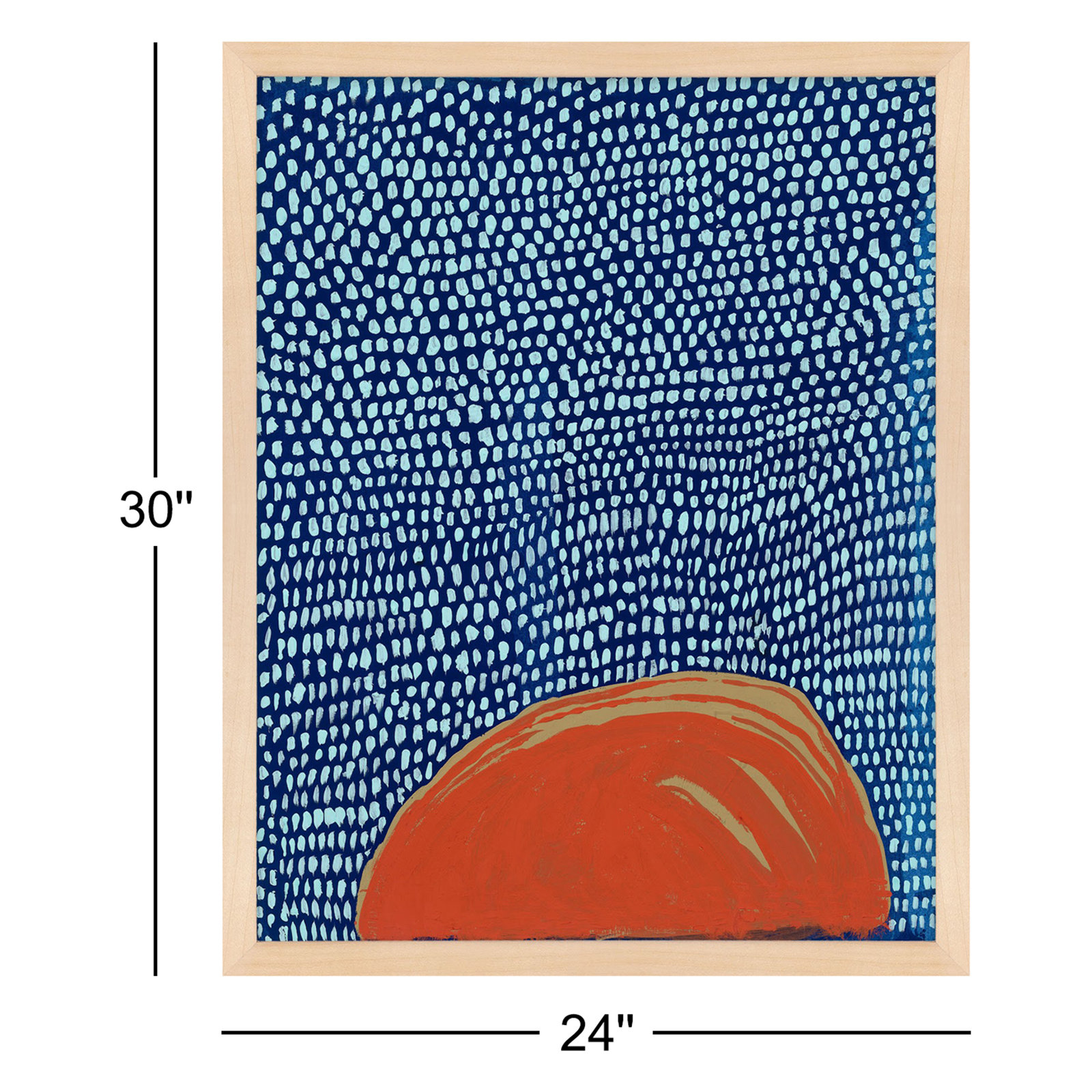 Bassel "Starscape 5" Print by Andrea Stokes, 30" H x 24" W, Maple Wood Framed