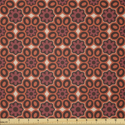 Curet Southeast Retro Aboriginal Traditional Round Flower Petals Multi-Purpose Fabric
