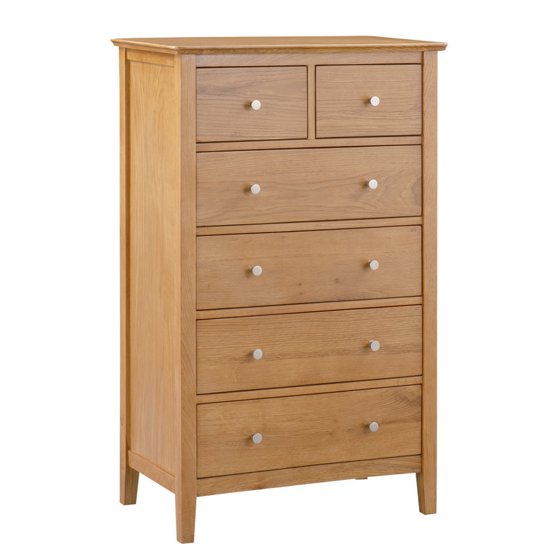 Lanie Solid Wood 70cm W 6 - Drawer Chest of Drawers