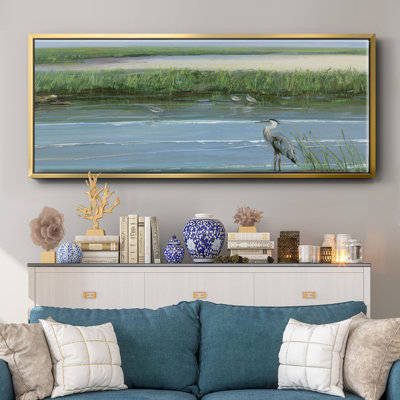 «Wading at Dusk», toile encadrée