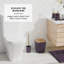 Ensemble complet d'accessoires de salle de bain 8 pièces avec accents en bambou, poubelle, brosse de toilette et 2 tapis de bain inclus-124005541