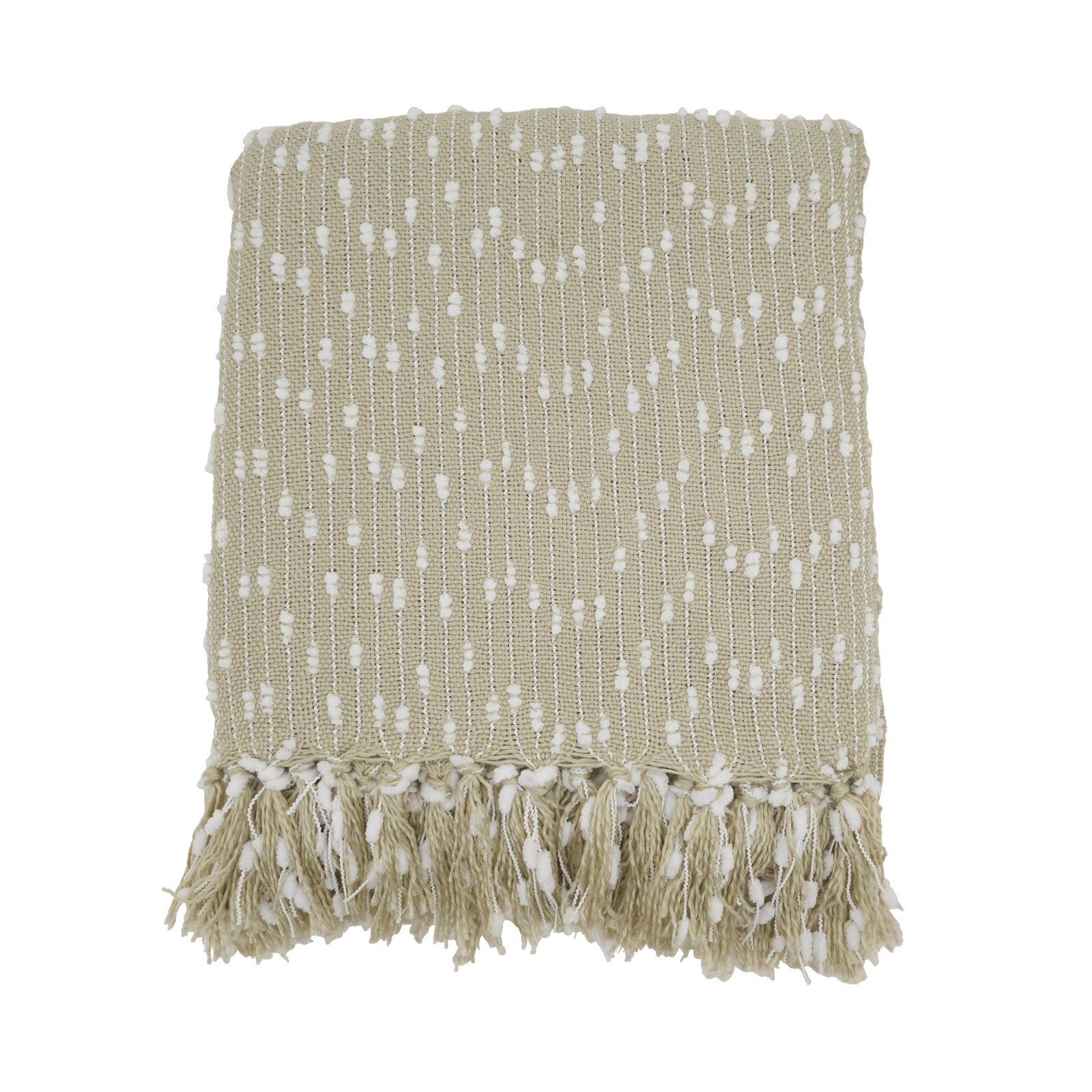Hodgkins Handwoven Throw Blanket, Vanilla