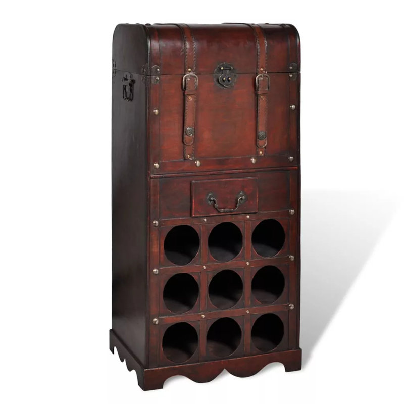 Floor Wine Bottle Rack in Burgundy