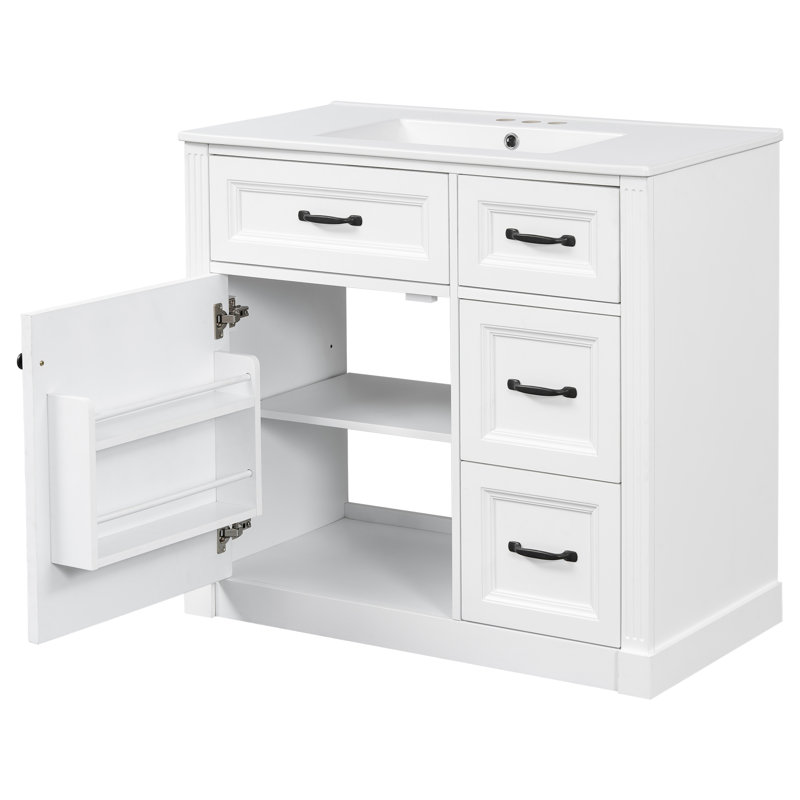 Meuble-lavabo 36 po avec lavabo, Blanc