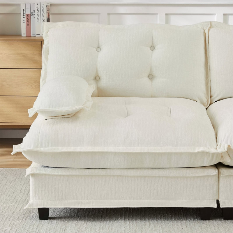 73 LSF Sofa Chenille- Beige