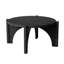 Table basse ronde en bois de 30 po de largeur avec pieds en arche-483431107