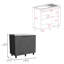 Évier utilitaire 2 avec armoire Napoles, comptoir en acier inoxydable, tablette intérieure Napoles