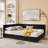 Queen Size Upholstered Tufted Bed Frame, Sofa Bed With Comfortable Backrest And Armrests For Bedroom And Living Room-1800353242-1800353240