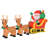 8Ft Inflatable Train With Sleigh And Reindeer