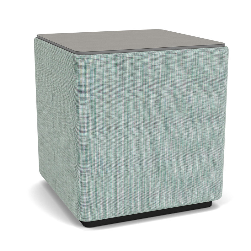Table de salon avec plateau en stratifié Darsey, 16", Sergé sarrasin, Noir; écume de mer chambray