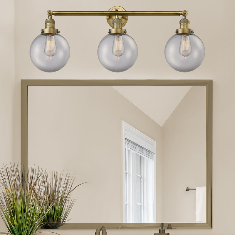 Lorri 3 - Light Vanity Light, Incandescent, Clear, Brushed Brass