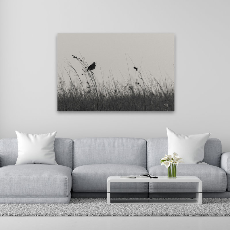 Contemporary Meadowlark Call BW, H 60 po x l 40 po