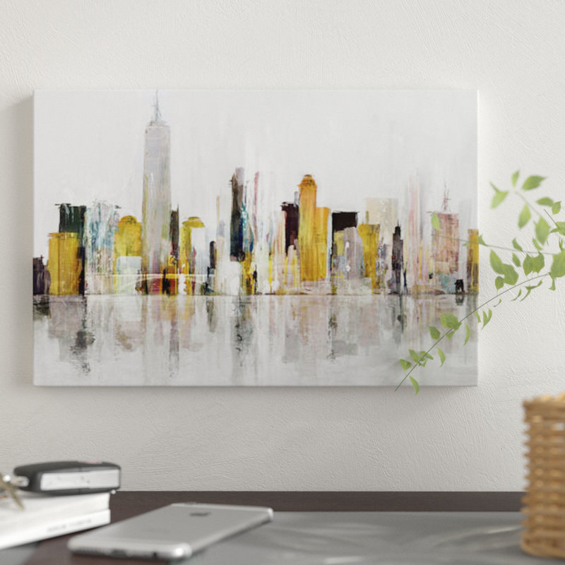 « tour over constructions iii », reproduction sur toile, H 40 po x l 60 po x P 1,5 po, Toile tendue
