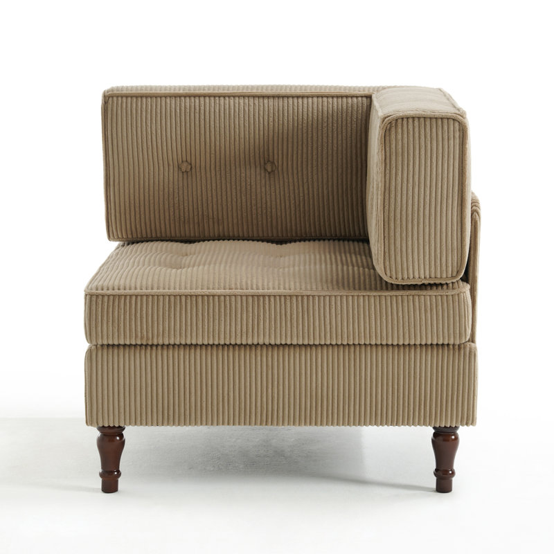 Upholstered Armchair, Camel