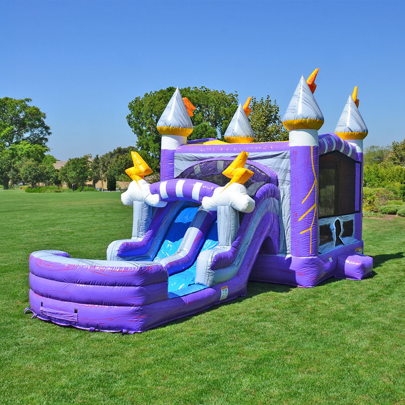 Jeu gonflable et toboggan gonflable JumpOrange Thunder de qualité commerciale (avec piscine et souffleur)