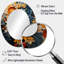 Miroir décoratif ovale orange et bleu sarcelle tourbillon IV - métal-1867200564