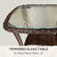 Table basse en rotin avec tablette de rangement, table d'appoint en osier avec plateau en verre Jessamine-413926301