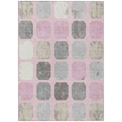 Machine Washable Indoor/Outdoor Chantille ACN2182 Geometric Rug