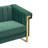 2PC-SOFA Emerald Green Velvet 2 Piece Sofa Set