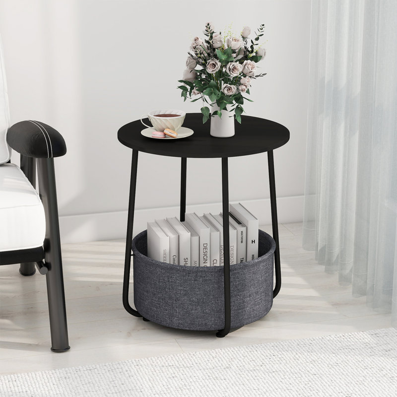 End Table, Grey, Black
