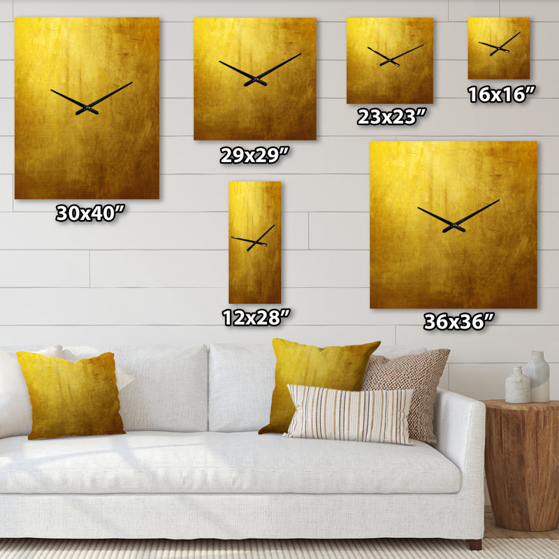 Horloge murale moderne, texture or - horloge décorative, Grand