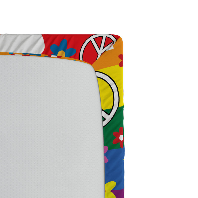 Microfiber Floral Fitted Sheet, Full Fitted Sheet