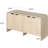 Modern Sideboard Buffet Cabinet, Accent Cabinet With 4 Doors And Adjustable Shelf, Fluted Console Cabient With Metal Handle, Wooden Storage Cabinet For Kitchen, Hallway, Entrway-542915882