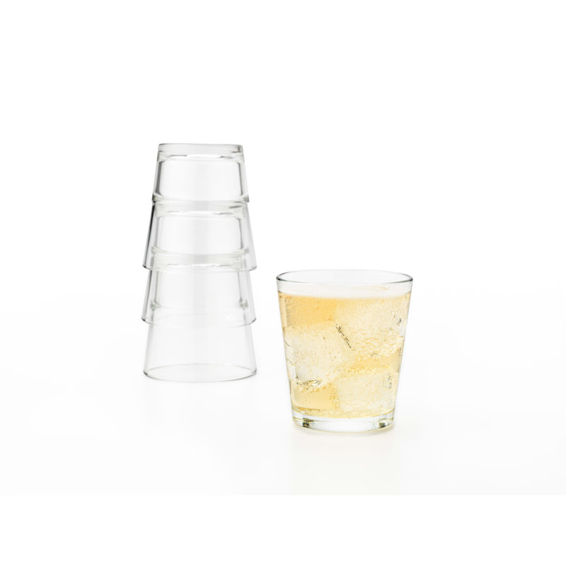 Libbey 12 oz Clear Stacking Double Old Fashioned Glasses Set