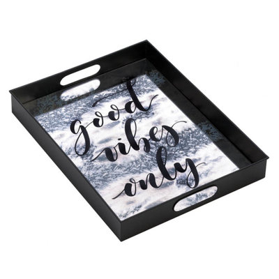 Plateau miroir Nikki Chu South Beach Good Vibes | Décoration de meuble-lavabo
