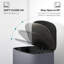 50 Liter Grey Stainless Steel Step Trash Can with Soft Close Stay Open Lid, Removable Leak Proof Inner Bucket, Odor Filter, and Carry Handle for Kitchen Home and Office Use