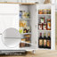 Îlot de cuisine mobile Barr avec porte-serviettes, rallonge en caoutchouc (P 15,75 po / 27,56 po) et porte de rangement