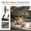  Parasol de patio en porte-à-faux 11 pi avec base incluse-802814168