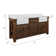 Paisley 72 In. Double Sink Carrara White Marble Countertop Vanity In Rustic Sienna With Mirror