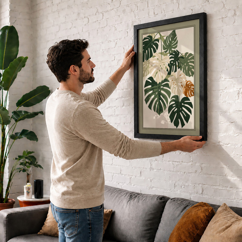 Monstera Study Botanical - Framed Print, A3 - 42.0 x 29.7 cm, Unframed