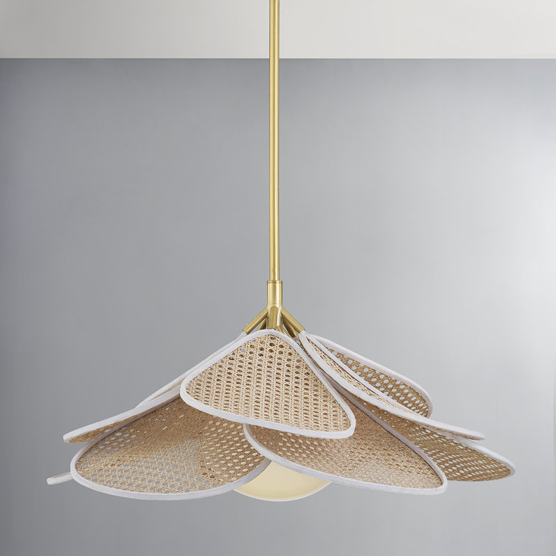FLORINA 1 LIGHT PENDANT, 18.75" H x 28" W x 28" D