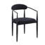 2 chaises de salle à manger de style moderne Mid-Century, rembourrées, pieds en métal noir pour la pièce 2, rembourrés de mousse, pieds élégants courbés