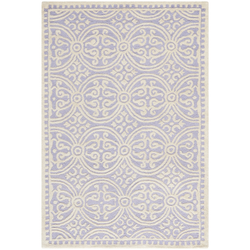 Tapis lavande / ivoire Canace, Rectangle 2 pi x 3 pi