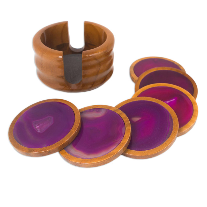 Ensemble de sous-verres 7 pièces Deep Rose