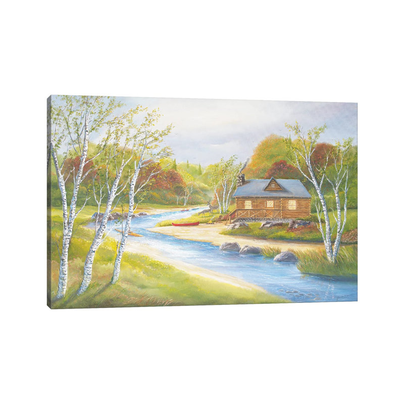 Autumn Kayaking by Jim Williams - Wrapped Canvas Painting, 66.04 cm H x 45.72 cm W
