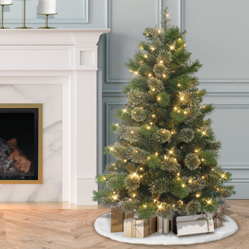 4.5' Pre-Lit Artificial Oklahoma Pine Tree