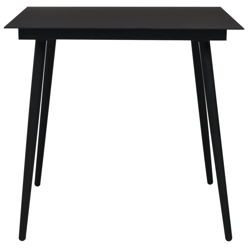 Etrella Glass Top Metal Base Dining Table