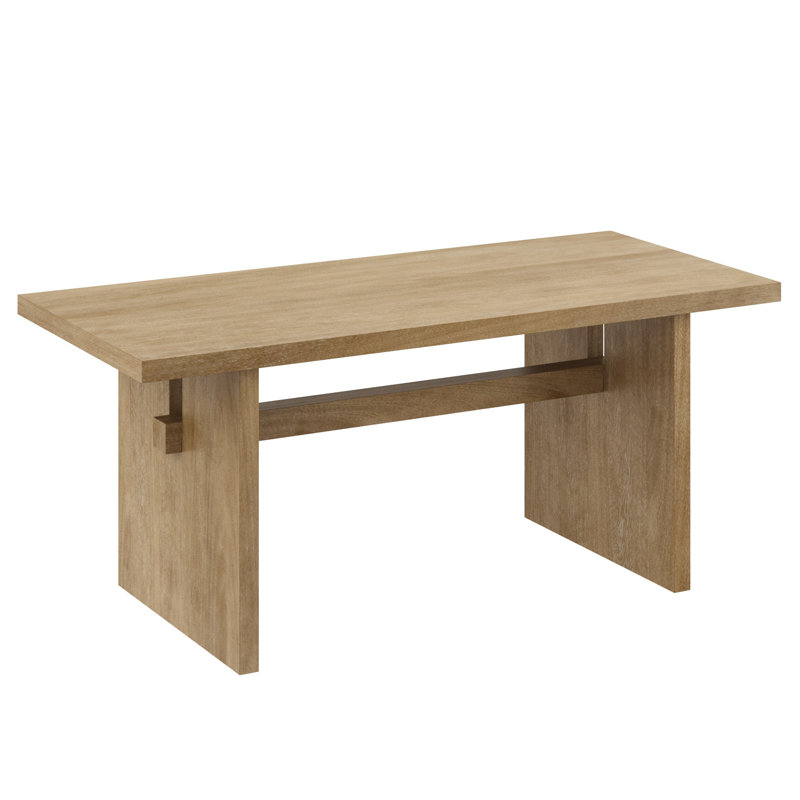 Solid Wood Modern Dining Table For 6, Natural