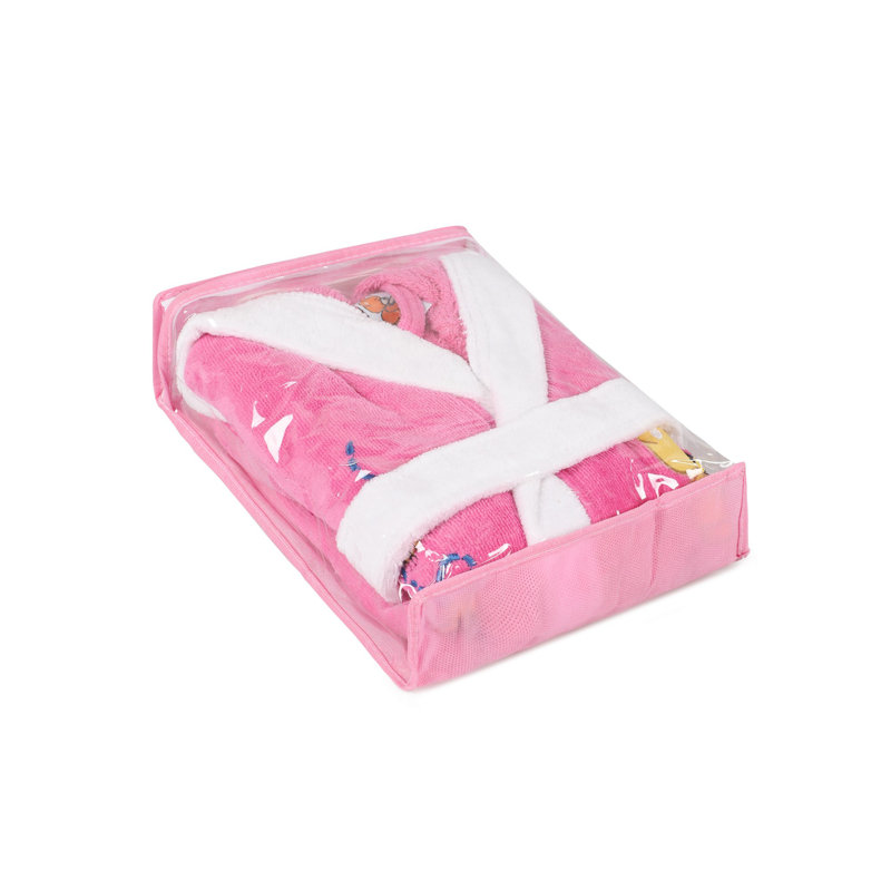 Peignoir 100% coton Clintonville, Enfants S, Fuchsia