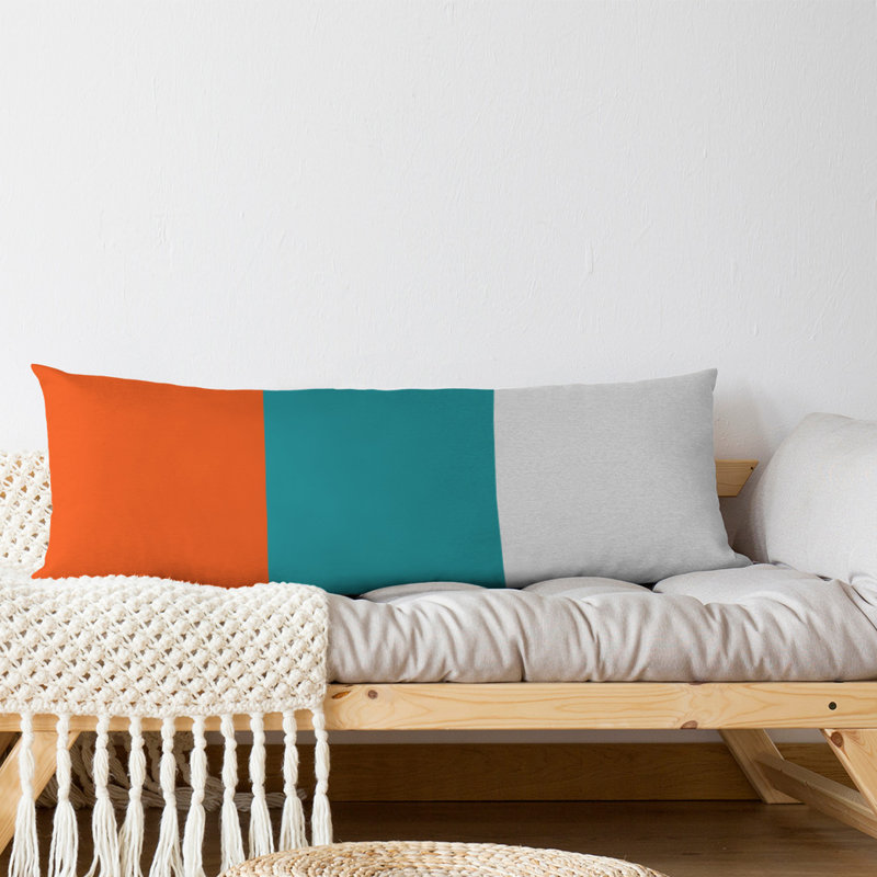 Oreiller de corps en polyester / polyester Arizona Football Stripes, Accent turquoise, Football Miami