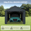 10 Ft. W X 20 Ft. D Carport Galvanized Steel Portable Garage Storage Shed Canopy-115242183-115242182
