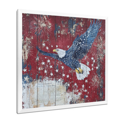 Patriotisme, aigle et drapeau des États-Unis, Paysage II - aigle, art mural