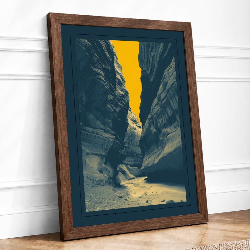 Light Through Stone Scandinavian - Framed Print, Walnut, A3 - 42.0 x 29.7 cm